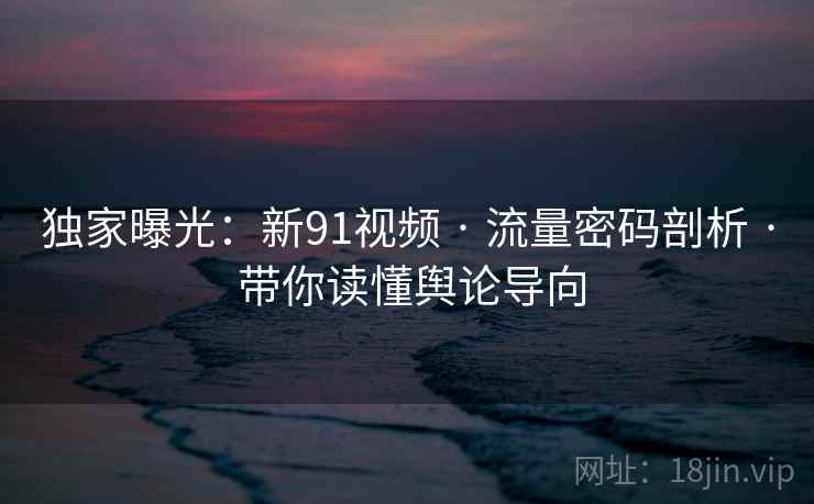 独家曝光：新91视频 · 流量密码剖析 · 带你读懂舆论导向